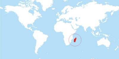 Kartes Madagaskaras atrašanās vietu uz pasaules