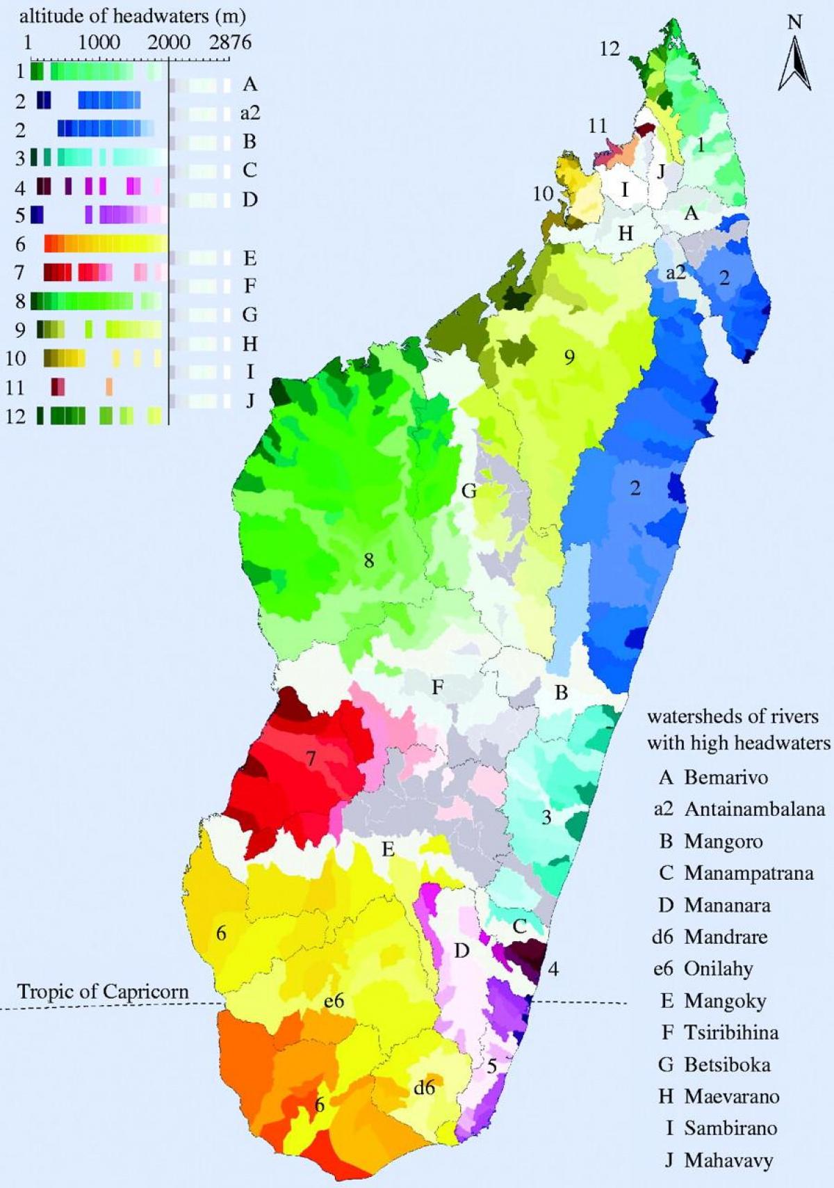 kartes Madagaskaras klimata