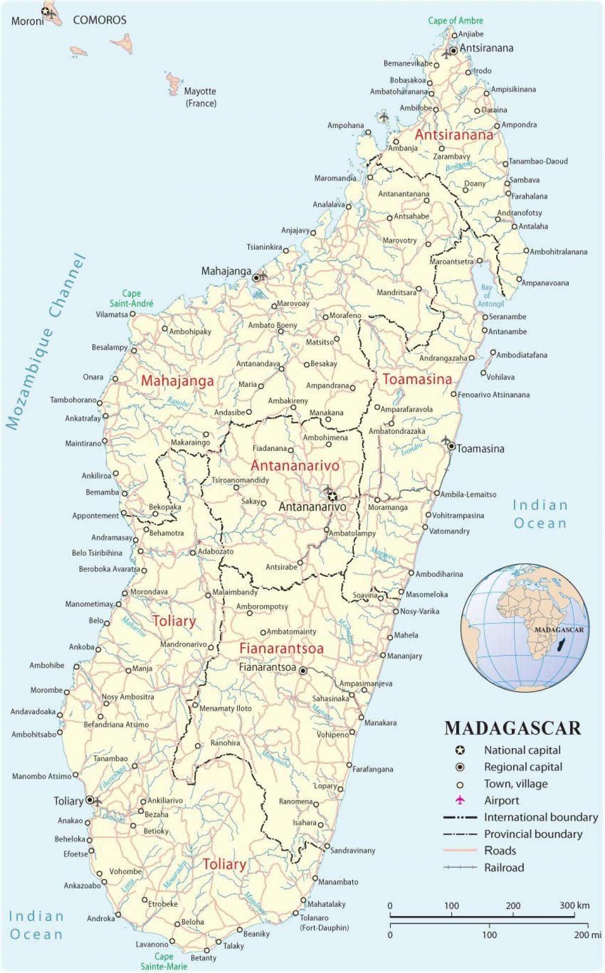 kartes Madagaskaras lidostas