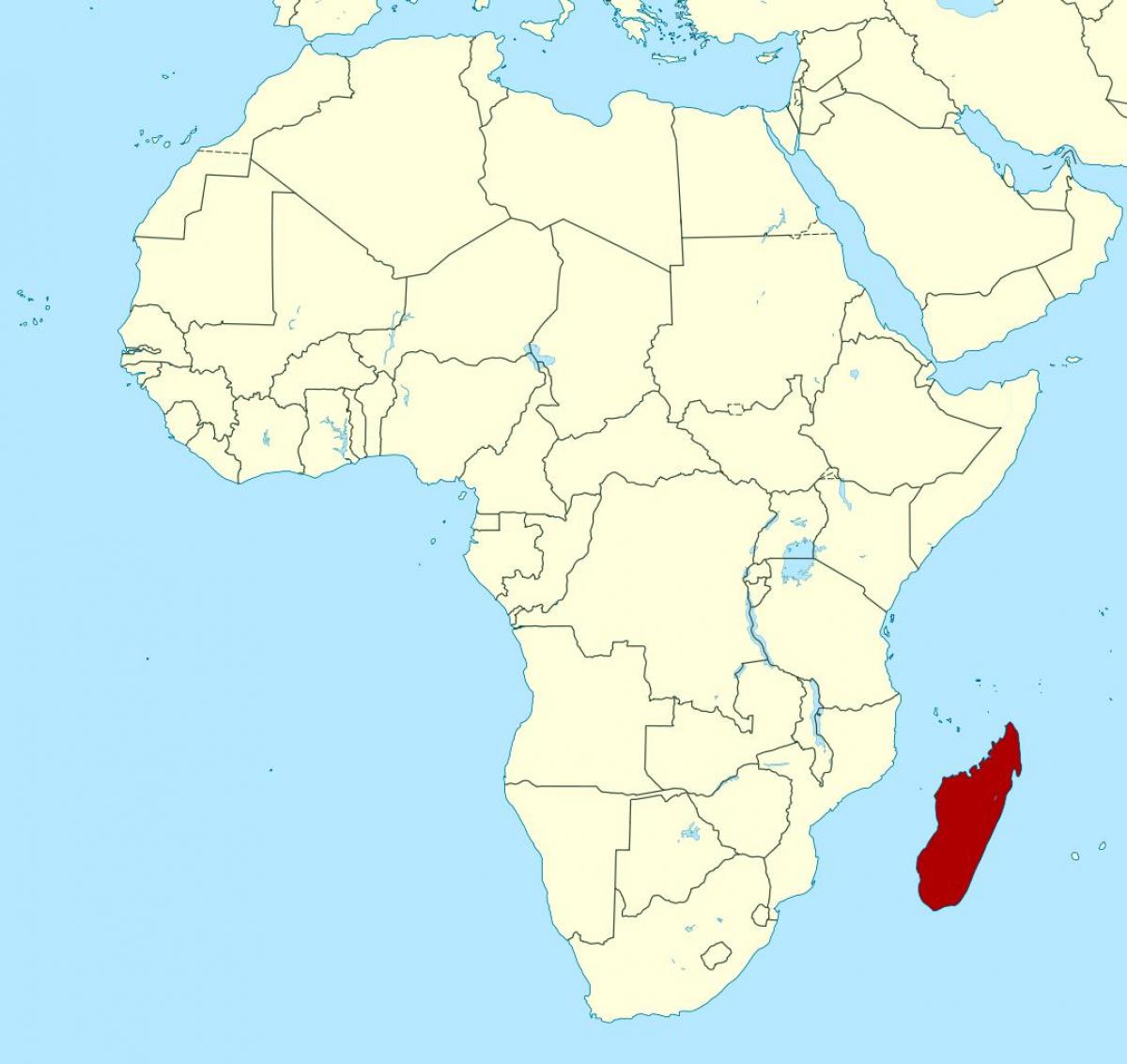 Madagaskaras par āfrikas karte