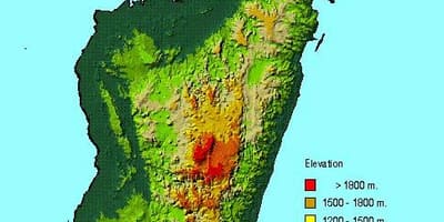 Kartes Madagaskaras ģeogrāfija