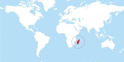 Kartes Madagaskaras atrašanās vietu uz pasaules