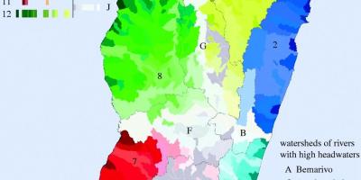 Kartes Madagaskaras klimata