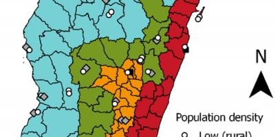 Malārija Madagaskara karte