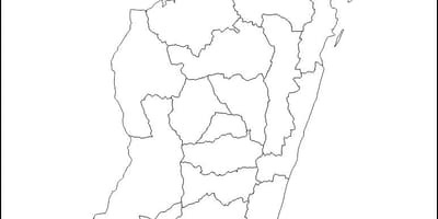 Madagaskara kartes kontūra