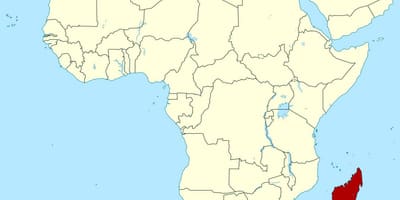 Madagaskaras par āfrikas karte